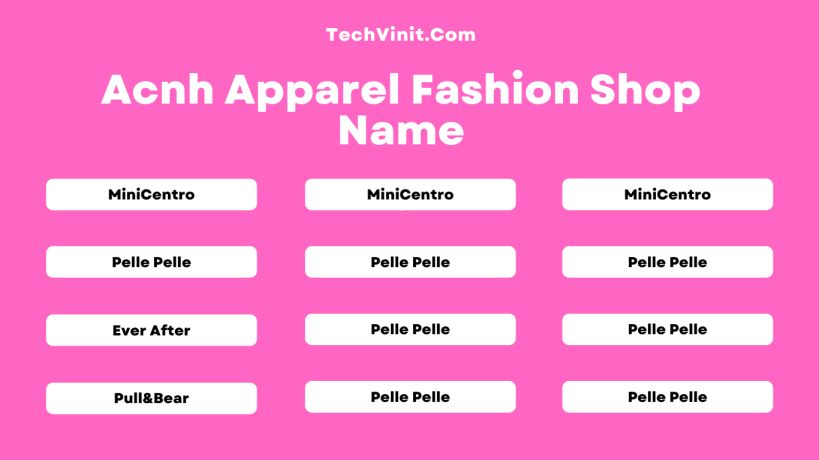 Acnh Apparel Shop Names