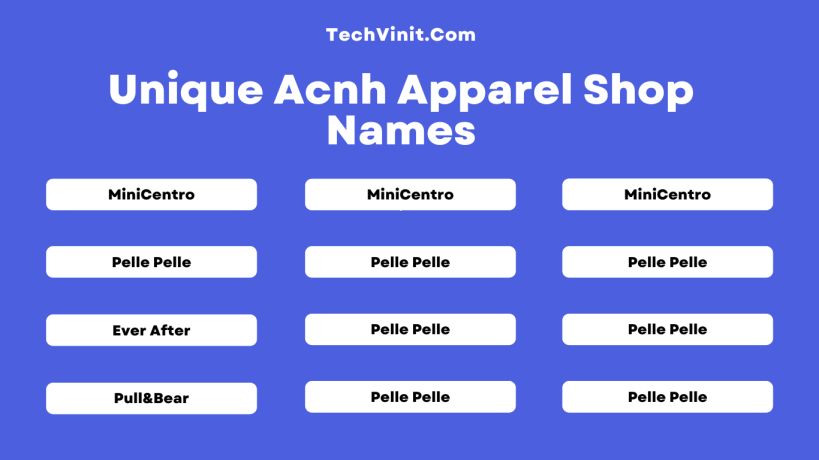 Acnh Apparel Shop Names